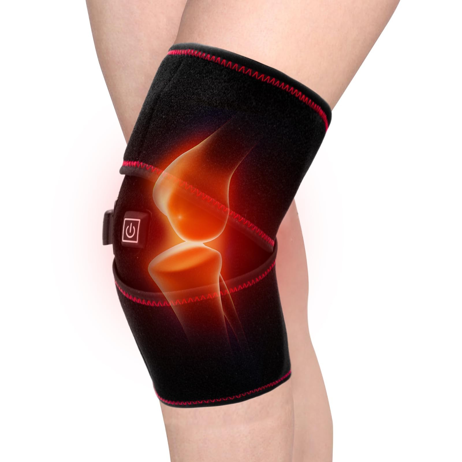 Heated Knee Brace Wrap 3 Adjustable Temperature Thermal Therapy Heated knee p…