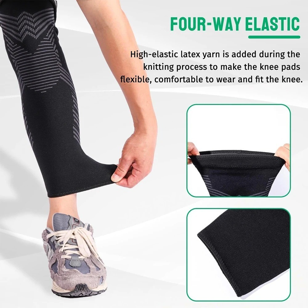 Compression Leg Sleeve Full Length Knee Calf Support Sports Running Unisex