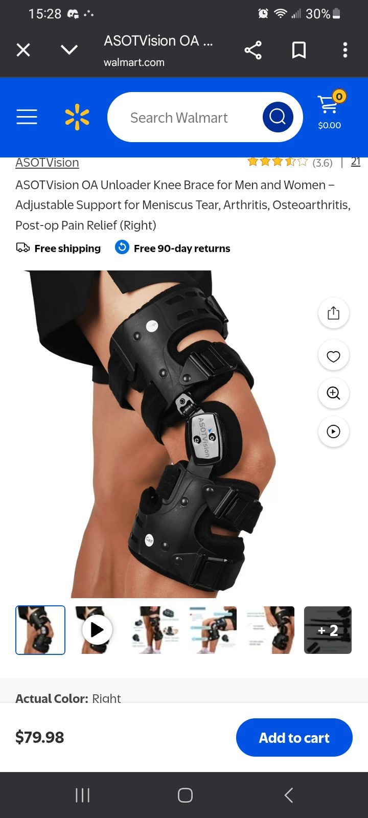 ASOTVision OA Unloader Knee Brace for Men and Women(Right)