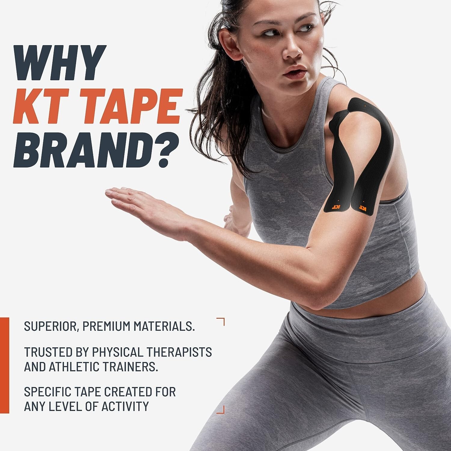 KT TAPE 10 inch Kinesiology Beige Therapeutic Strips – 20 Count
