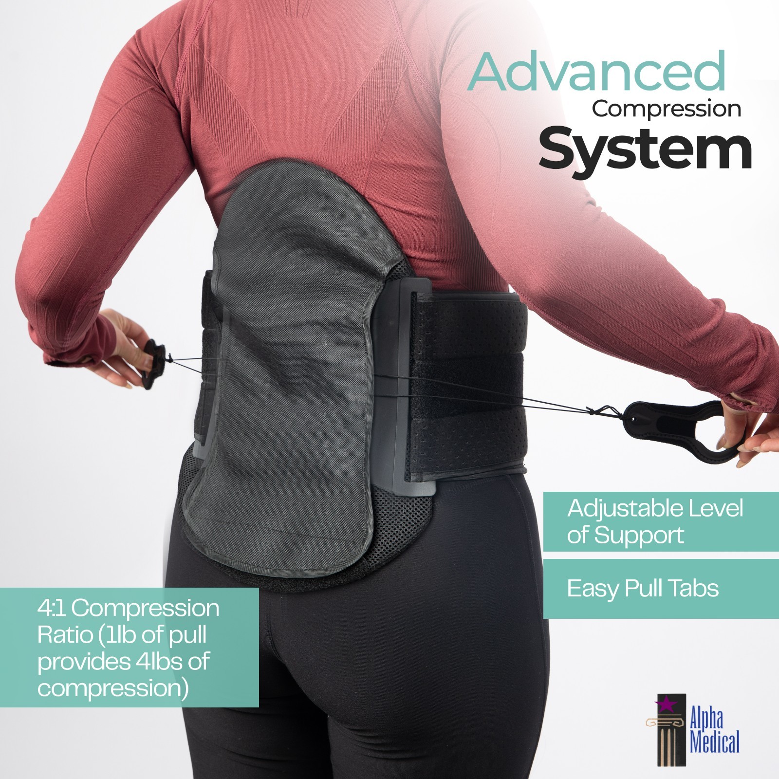 Pain Relieving Back Brace, Lumbo-Sacral Orthosis Corset