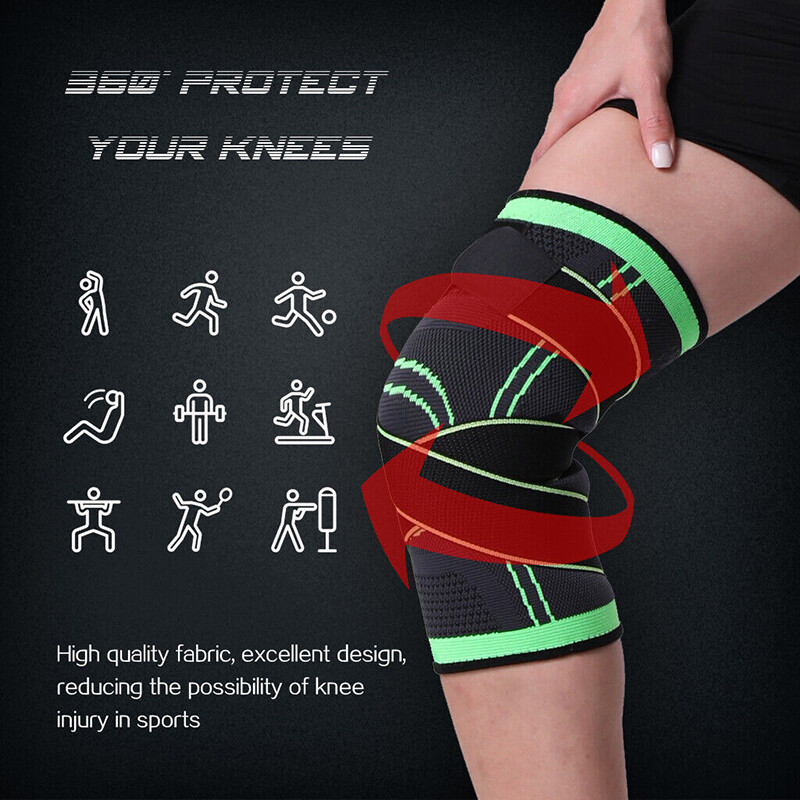 Knee Sleeve Compression Brace Support Joint Arthritis Pain Relief For Sports Gym