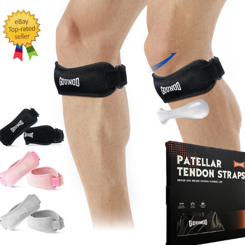 GOUNOD Patellar Tendon Support Strap 2 Pack,Knee Strap for Knee Pain Relief,Pate