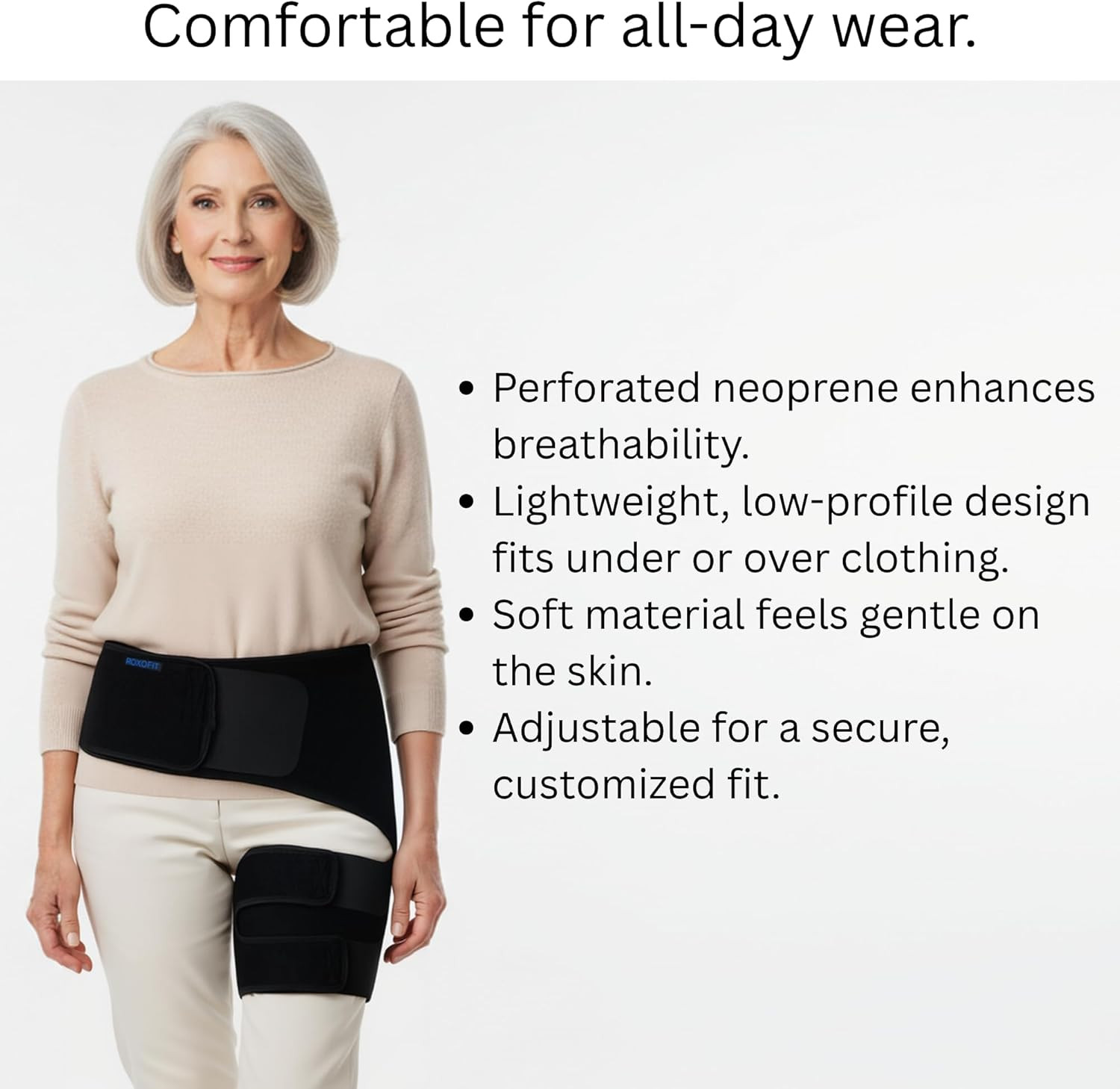 Hip Brace for Sciatica Pain Relief – Compression Support Wrap for Thigh Injury,
