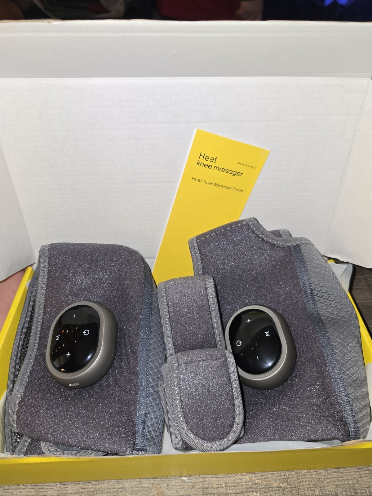 2PACK Heated Vibration Knee Massager, Cordless Knee Support Wrap for Joint Pain