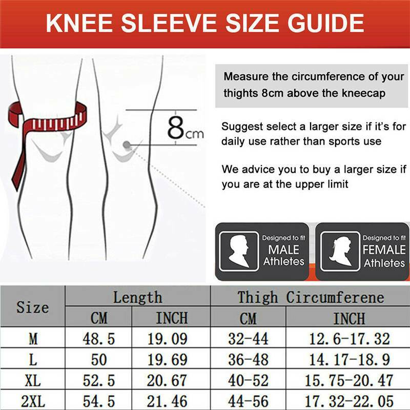 Compression Knee Support Sleeve Brace Running Leg Muscle Pain Relief Anti SUN UV