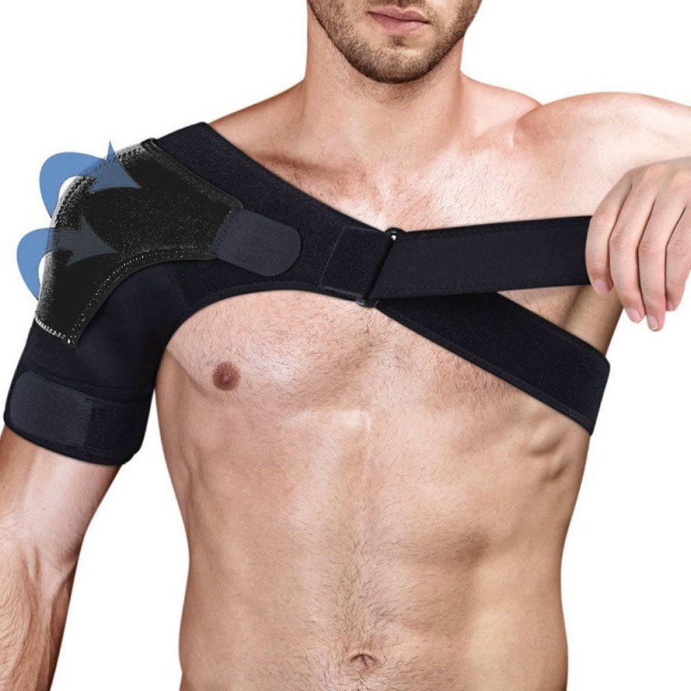 Adjustable Shoulder Brace w/ Pressure Pad Rotator Cuff Pain Relief Support Belt