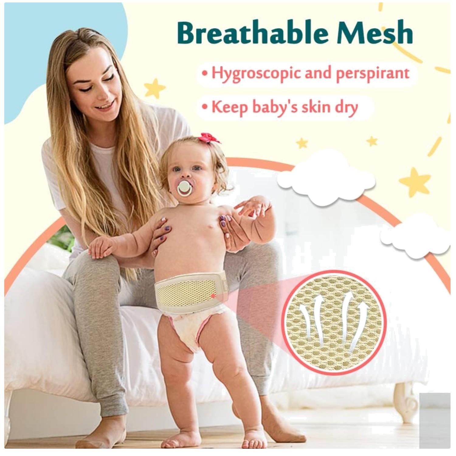 Infant Belly Button Binder for Hernia Relief