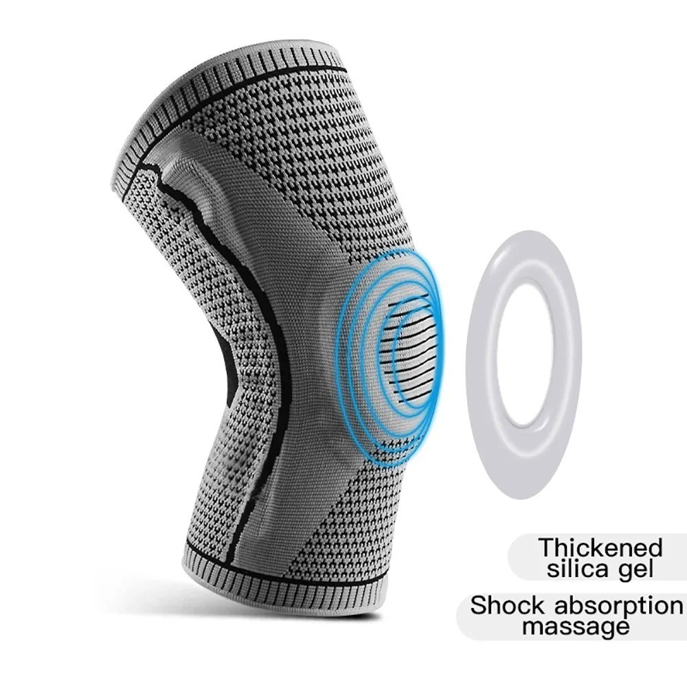 Knee Pads Strap Patella Support Silicone Compression Meniscus Brace Sports
