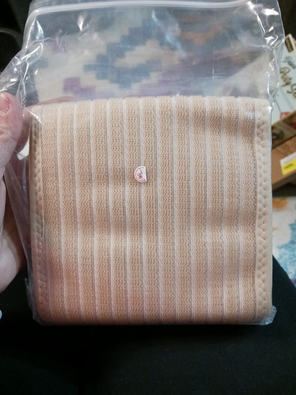 Velpeau Unisex Umbilical Hernia Support Belt with Pad Large Tan