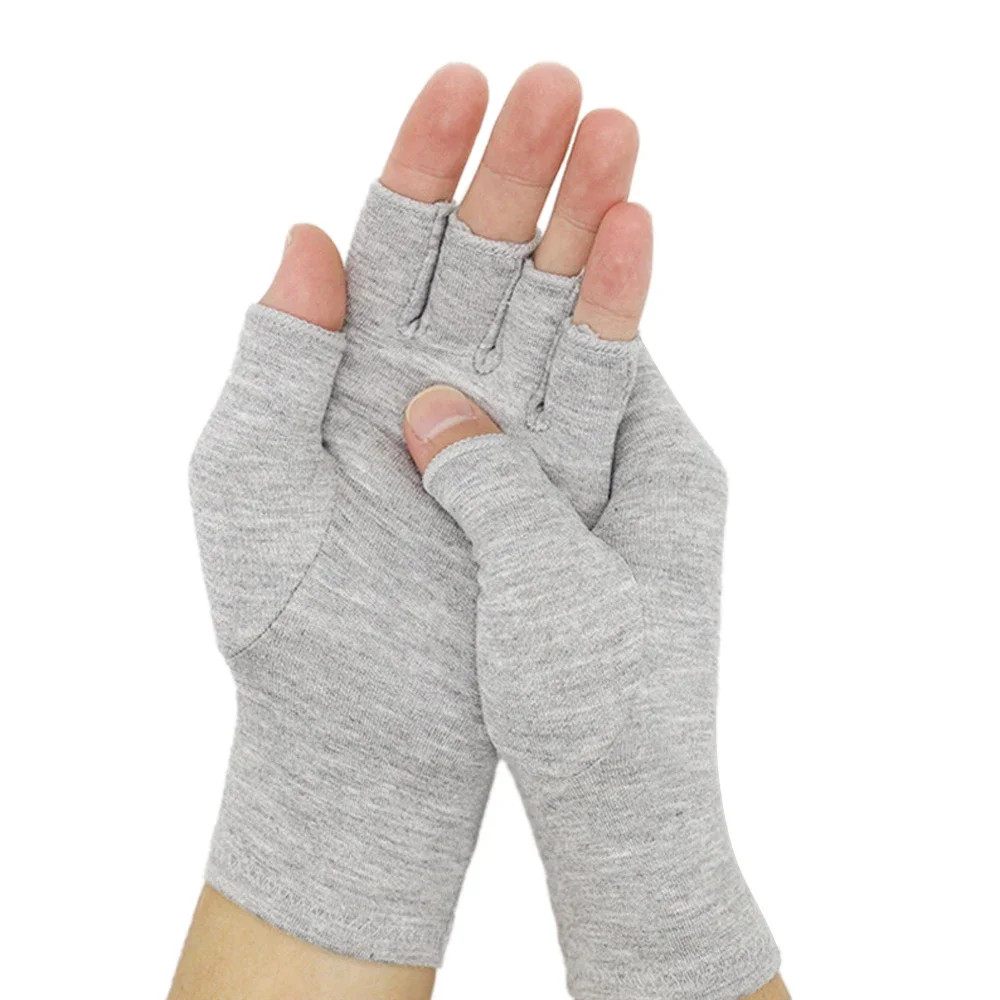 2 Pair Bamboo Gloves Compression Arthritis Glove Wrist Support Joint Pain Relief