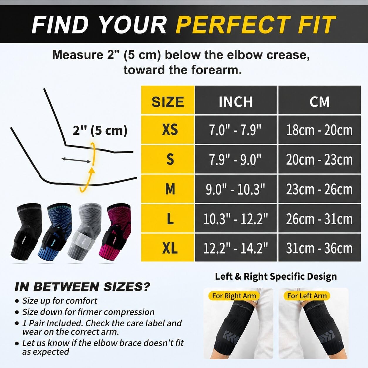 1 Pair Tennis Elbow Sleeve With Dual Pads for Targeted Forearm , Elbow Brace …