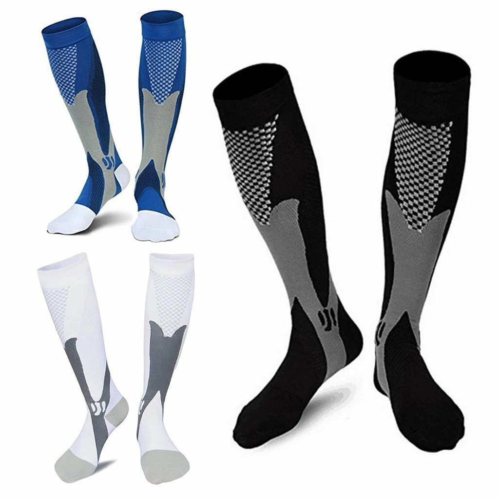 1-3Pair Copper Compression Socks 20-30mmHg Graduated Support Mens Womens S/M-XXL