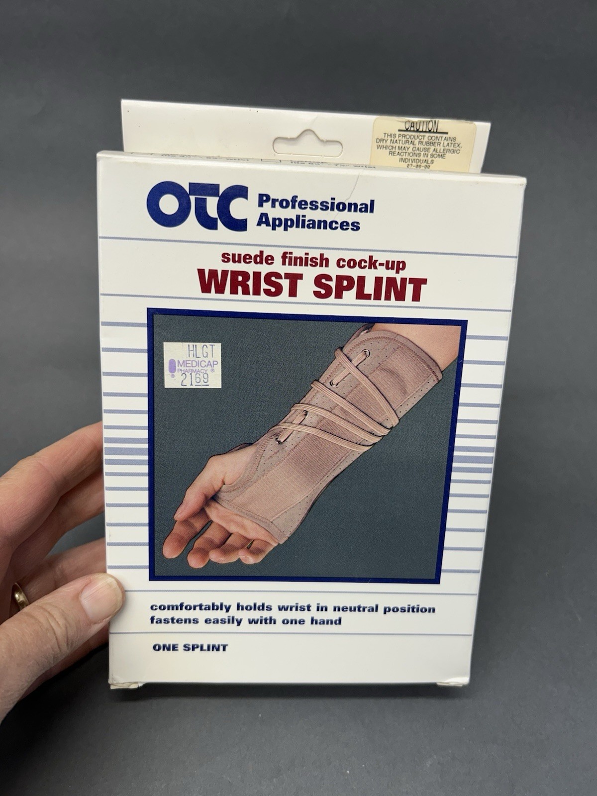 OTC Cock-Up Wrist Splint – Suede Finish Left Hand Medium (2360/L-M)
