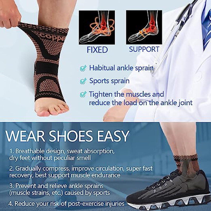 Plantar Fasciitis Compression Ankle Brace Support Foot Pain Relief Sleeve Gym