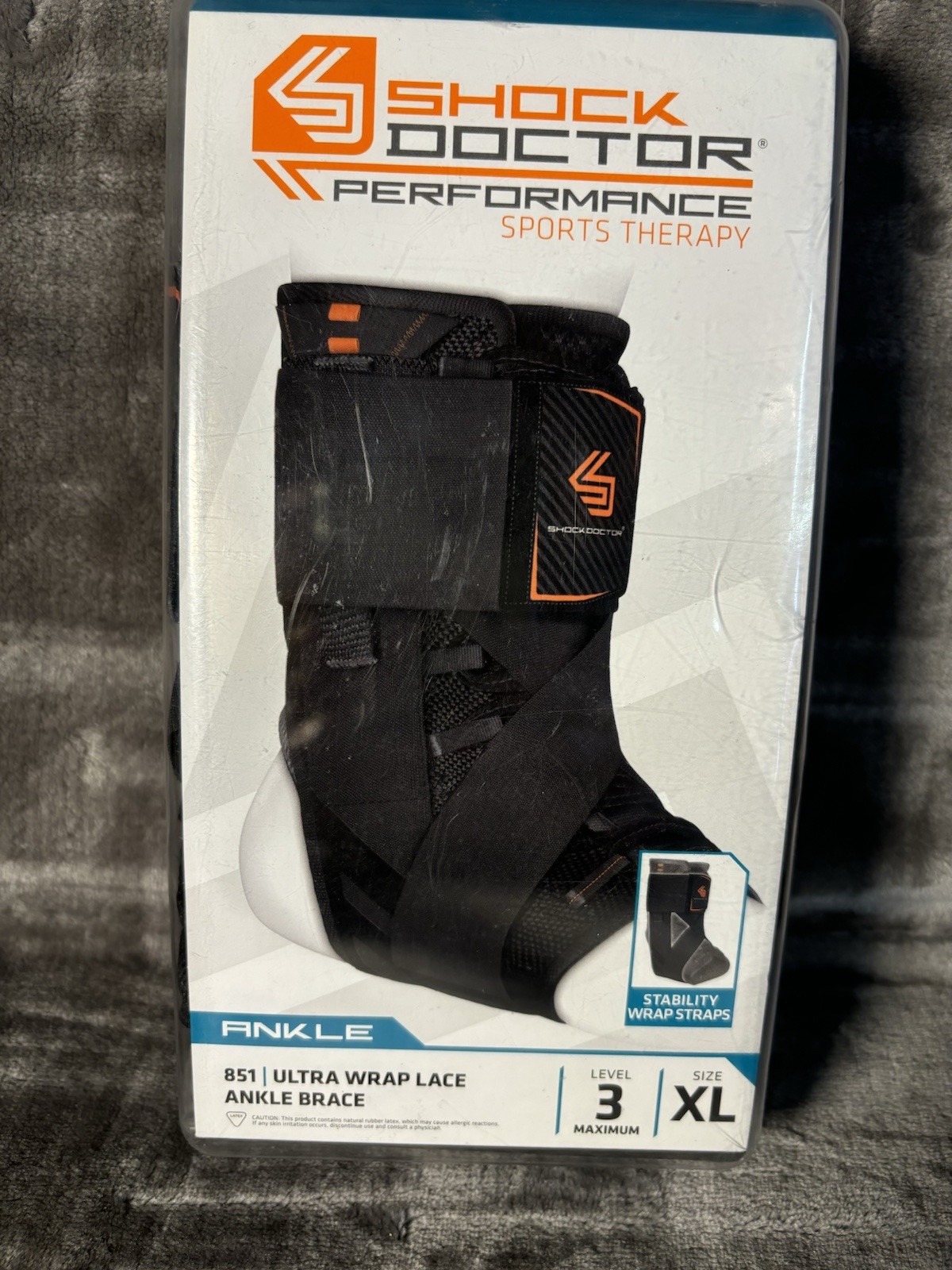 Shock Doctor Sports Therapy 851 Ultra Wrap Lace Ankle Brace Level 3 XL NEW