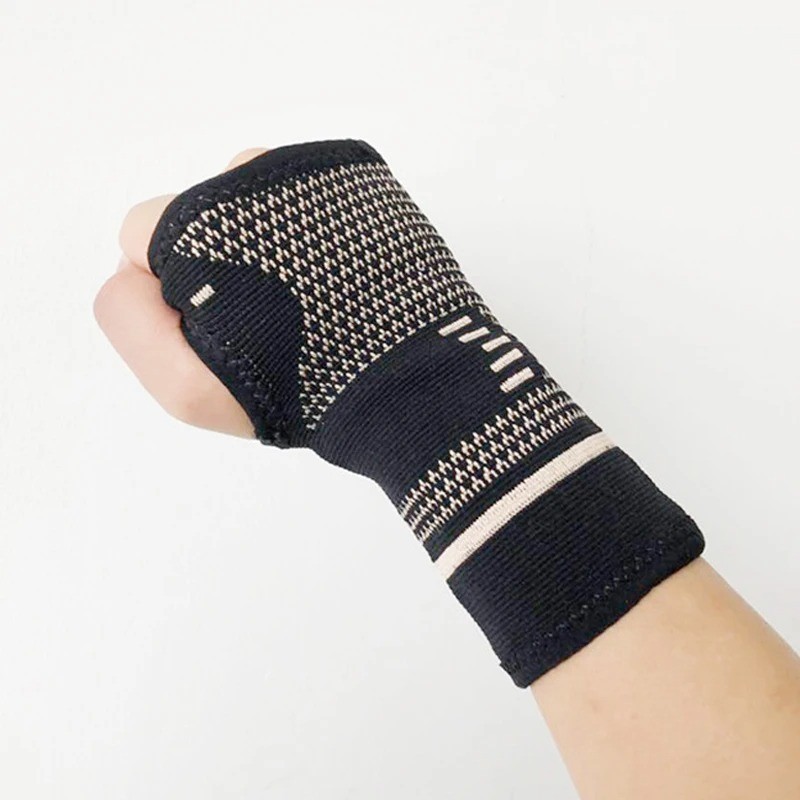 Copper Wrist Support Brace Compression Sleeve Arthritis Carpal Tunnel Relief