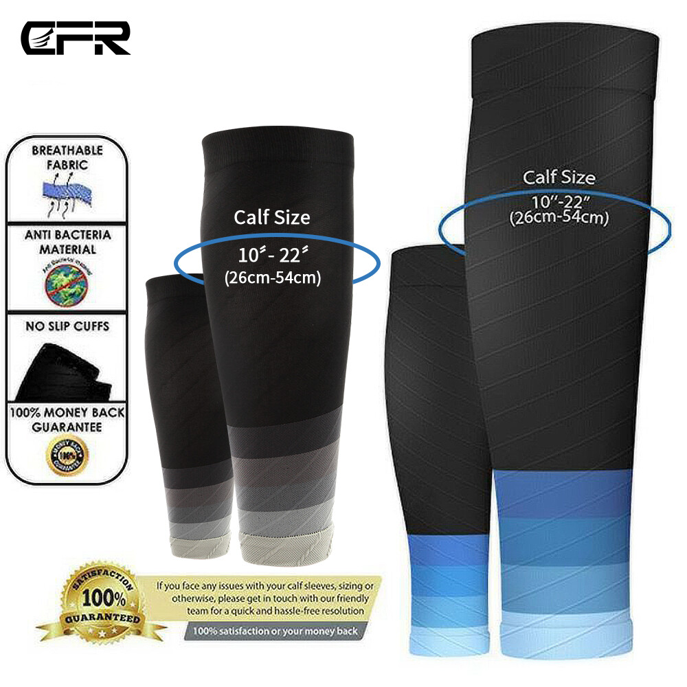 Compression Sleeve Calf Support Brace Graduated Leg Varicose Edema Sport Running