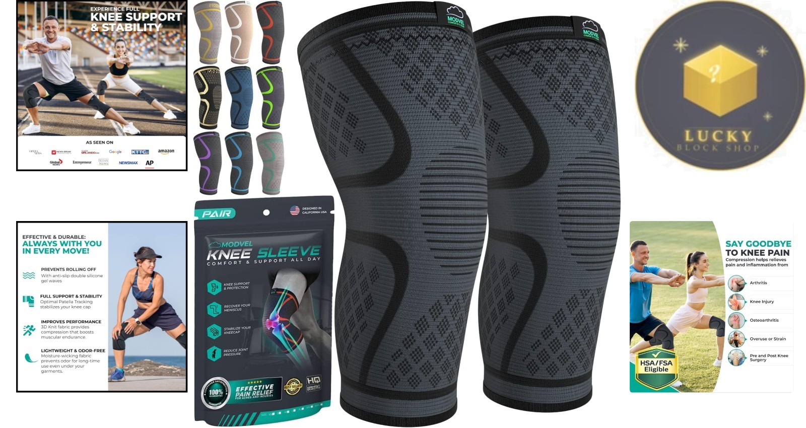 Lightweight Compression Knee Sleeves – 2-Pack for Active Lifestyles and Recovery