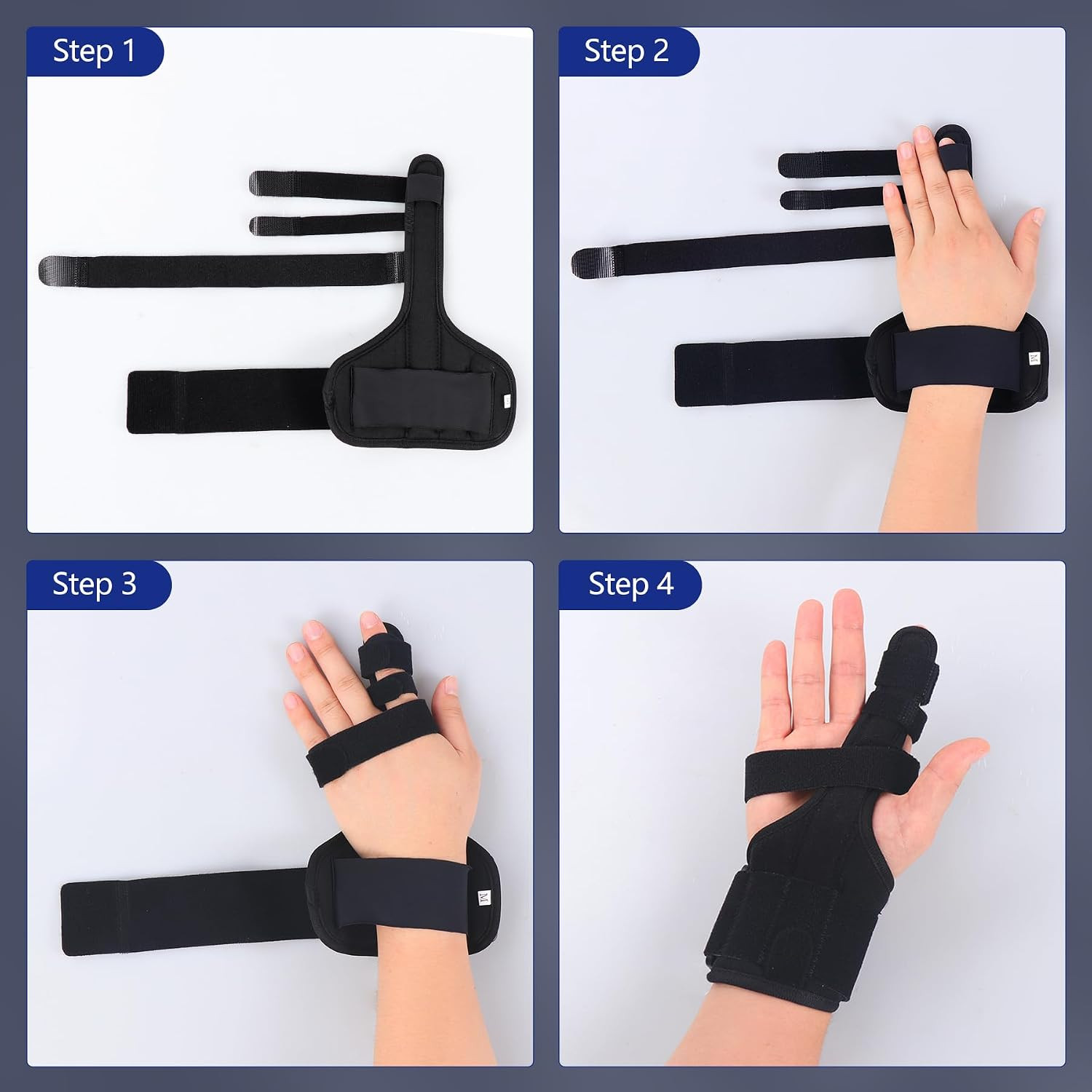 Full Trigger Finger Splint, Hand and Wrist Brace Support, Adjustable Locking …
