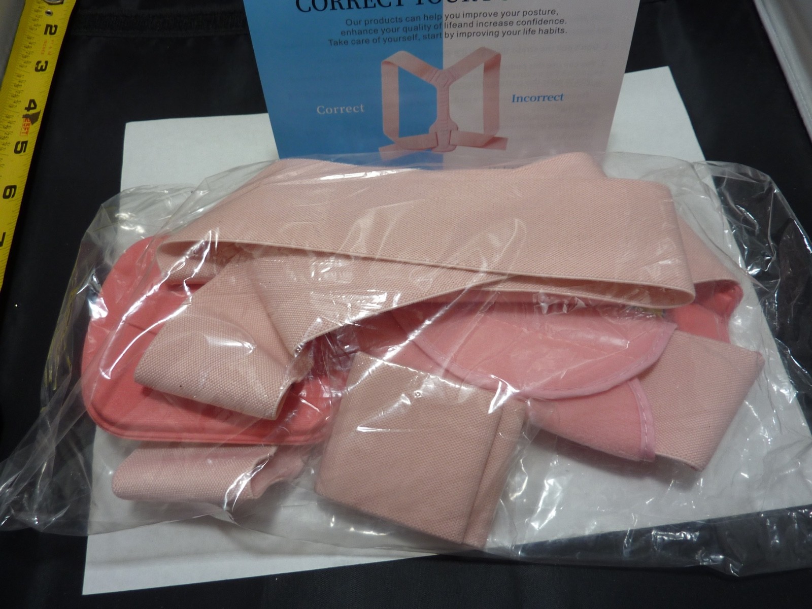 Wnieyo Womens Size M 31-36 Pink Posture Corrector NEW