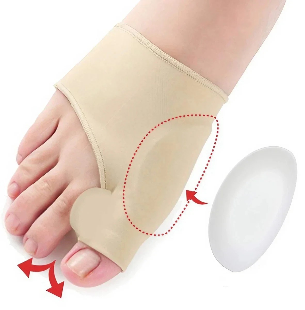 Toe Corrector Bunion Straightener Pair Soft Orthotic Foot Care Tool.