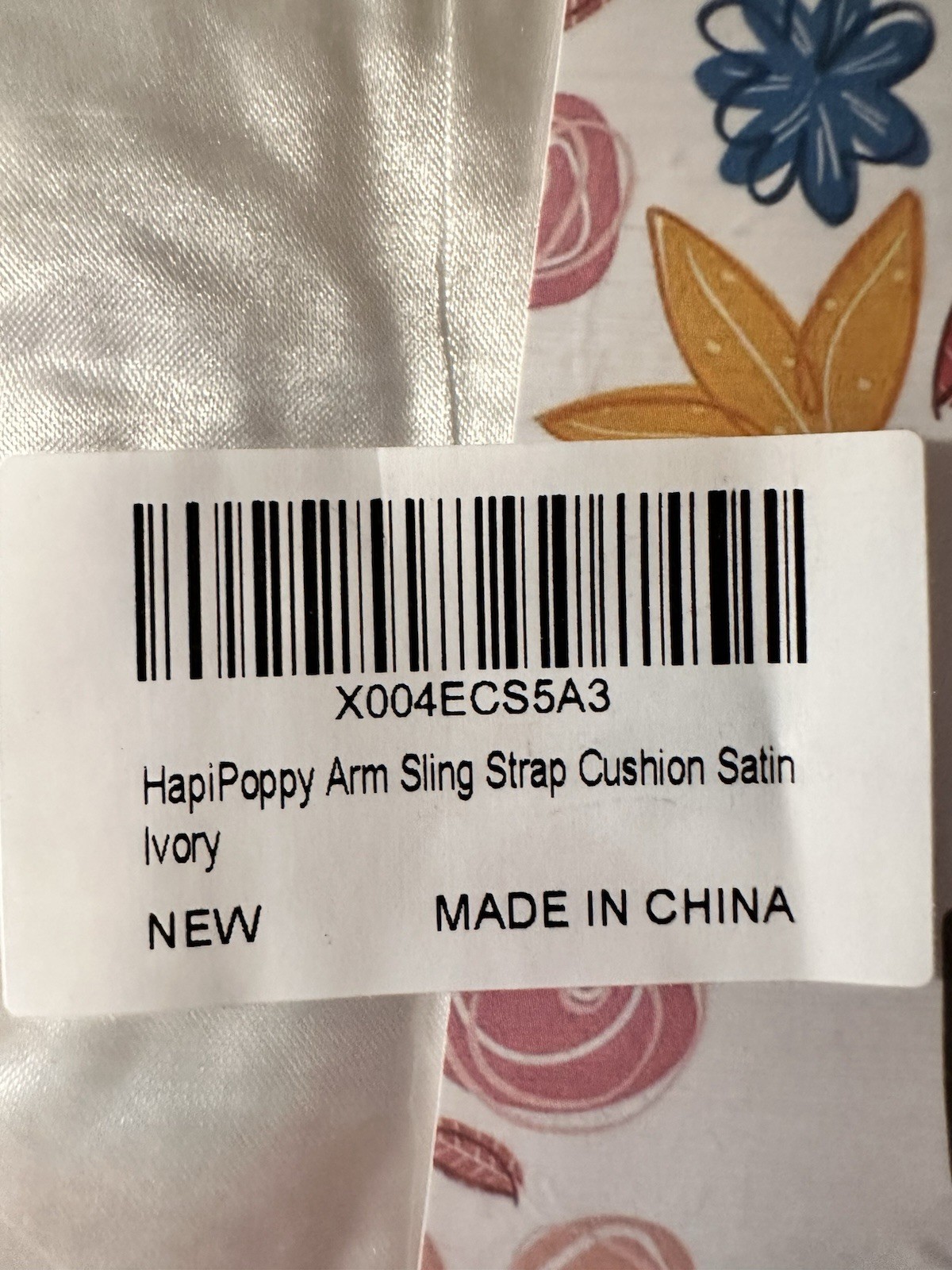 HapiPoppy Satin Arm Sling Padding for Neck, Shoulder Sling, Actual Color: IVORY