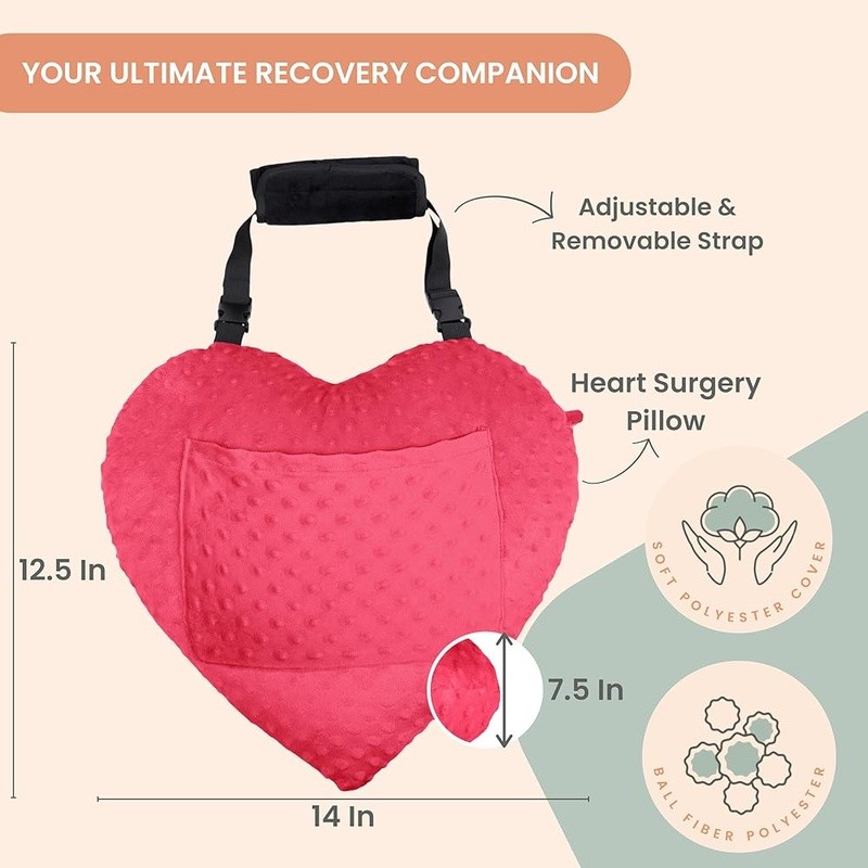 Post-Op Surgery Pillow Adjustable Support Cushion Recovery Seatbelt Protector US