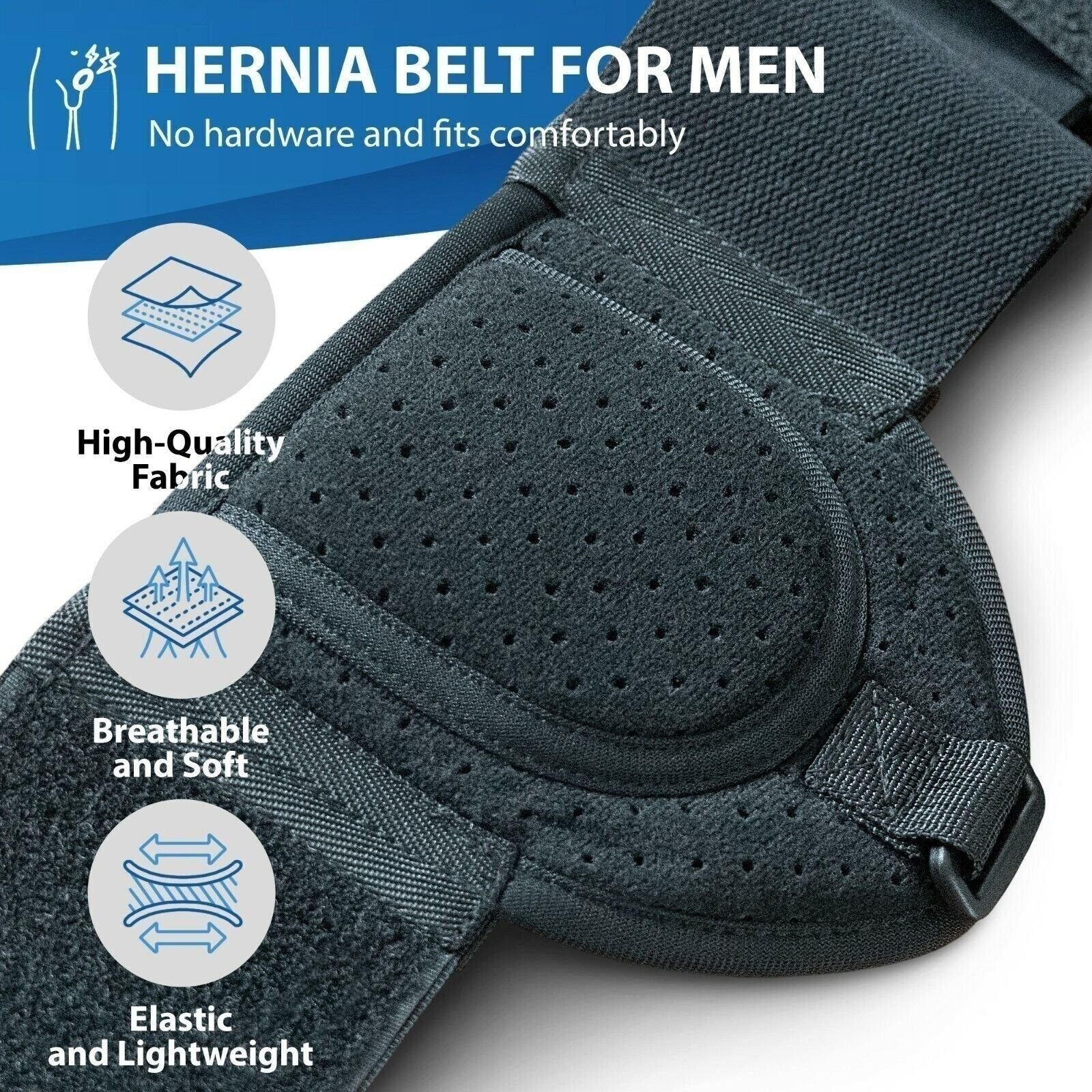 ORTONYX Inguinal Groin Hernia Belt for Men and Women with Removable Compression
