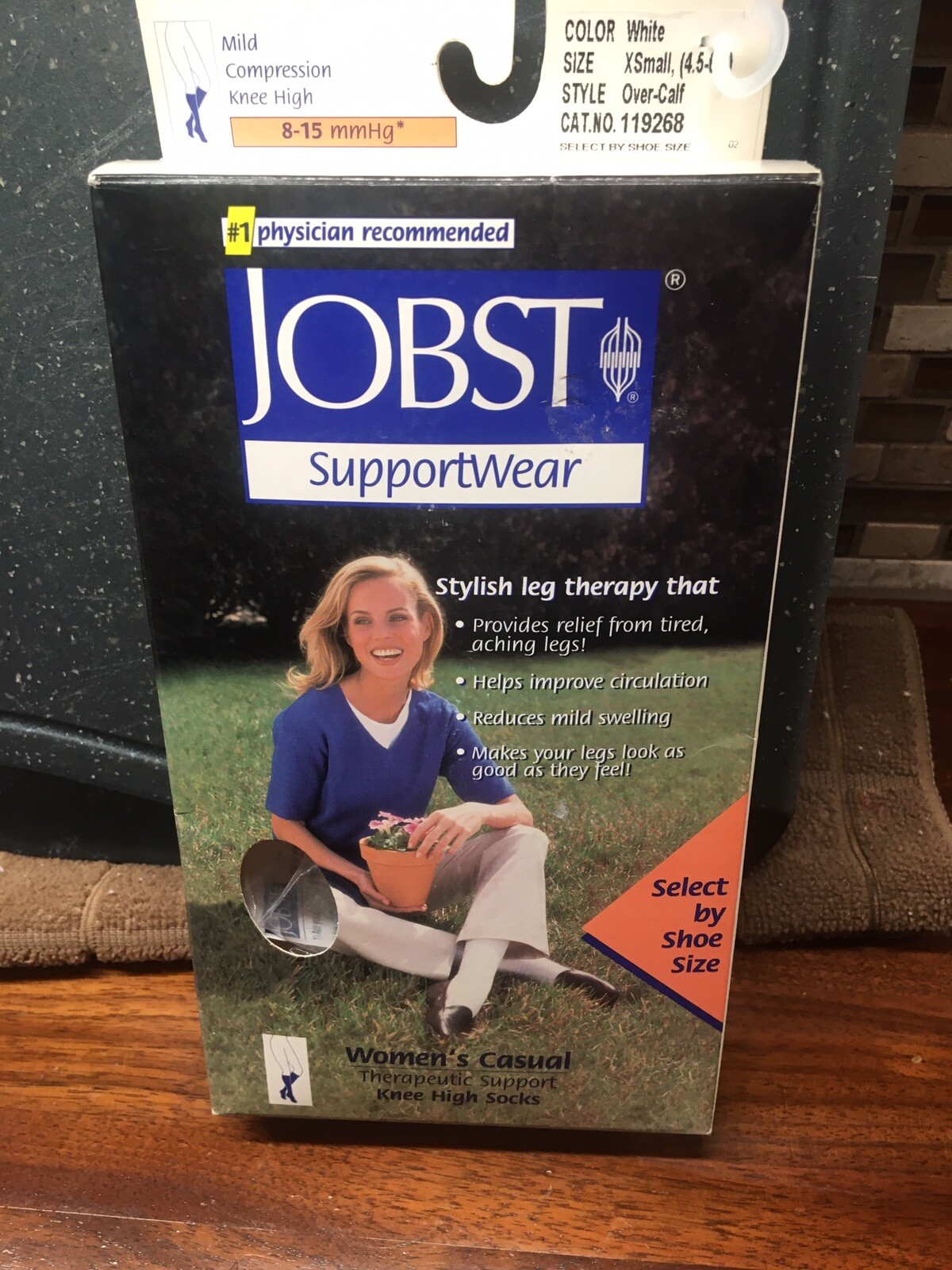 JOBST Women Trouser Medium White Knee High Sock 8-15 mmhg Size 4.5-6.5 (x Small
