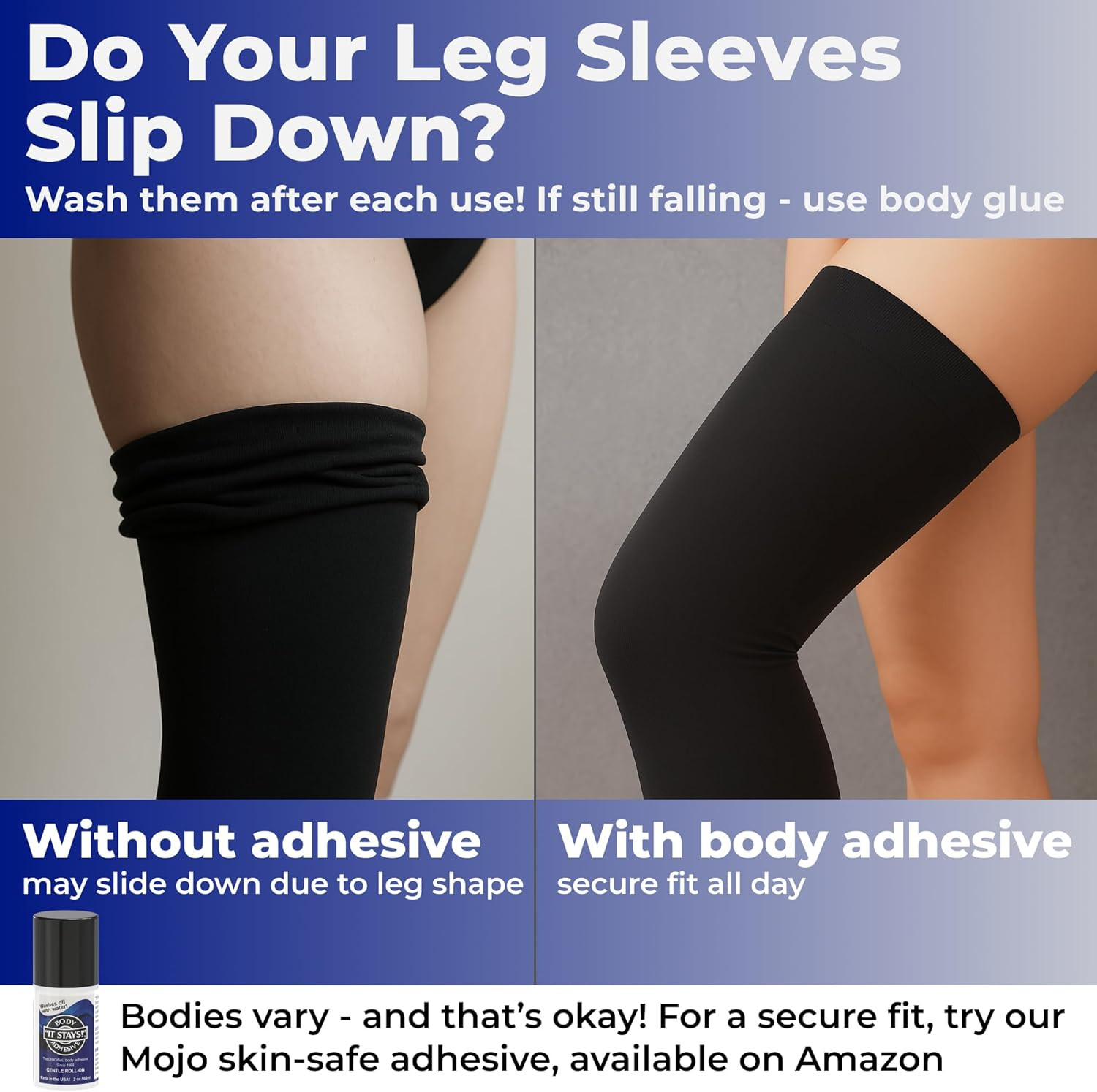 – 20-30Mmhg Graduated Support Thigh-Hi Leg Sleeves with Grip Top – Reduces Swell