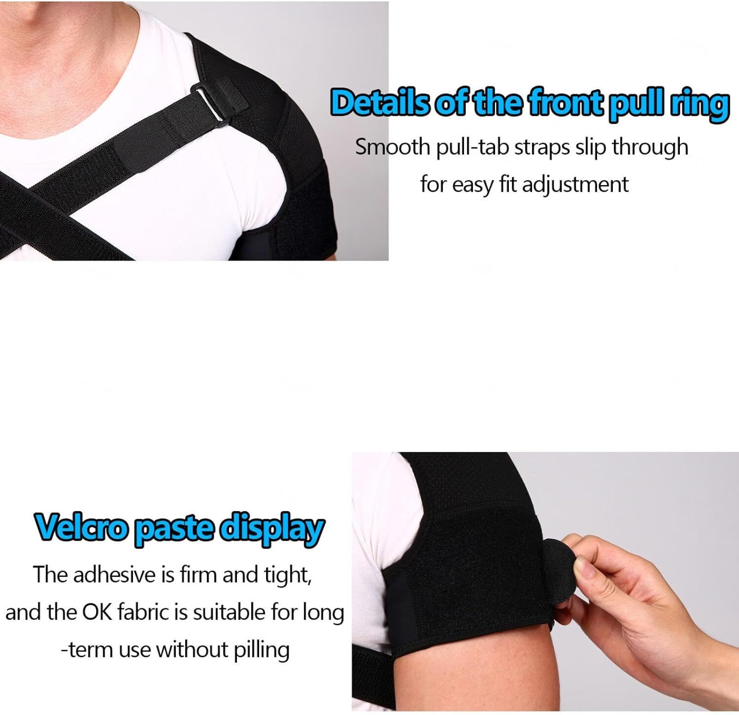 Double Shoulder Brace Torn Rotator Cuff Pain Relief Support Therapy Sleeve Belt