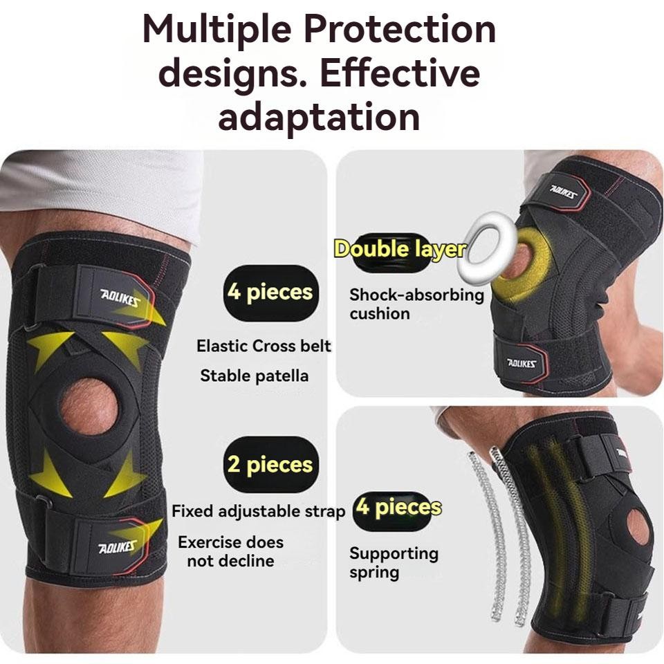 Aolikes 1pcs Knee Brace Knee Support Non Slip Shock Absorption Compression Knee