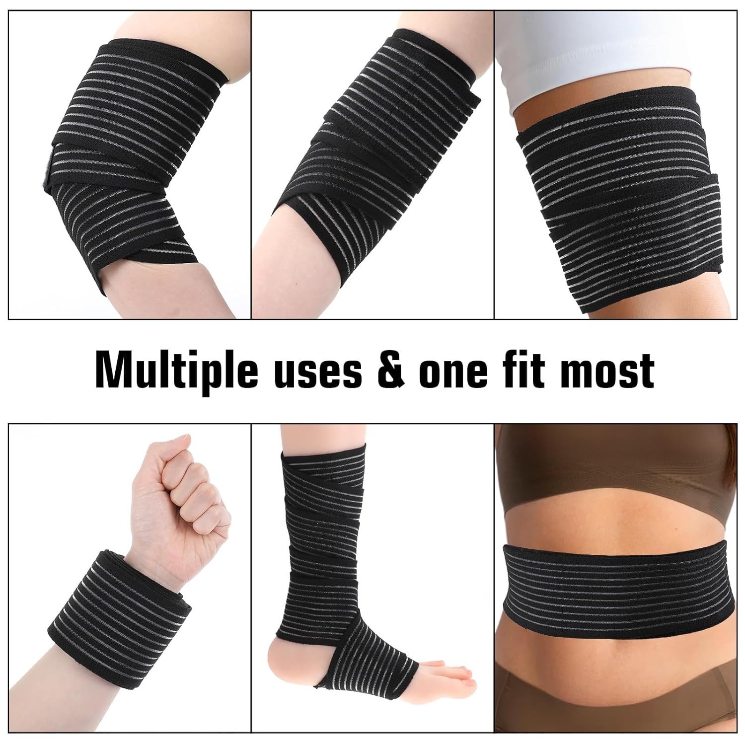 Black Thigh Compression Sleeve – 360° Support for Injury Recovery & Performance