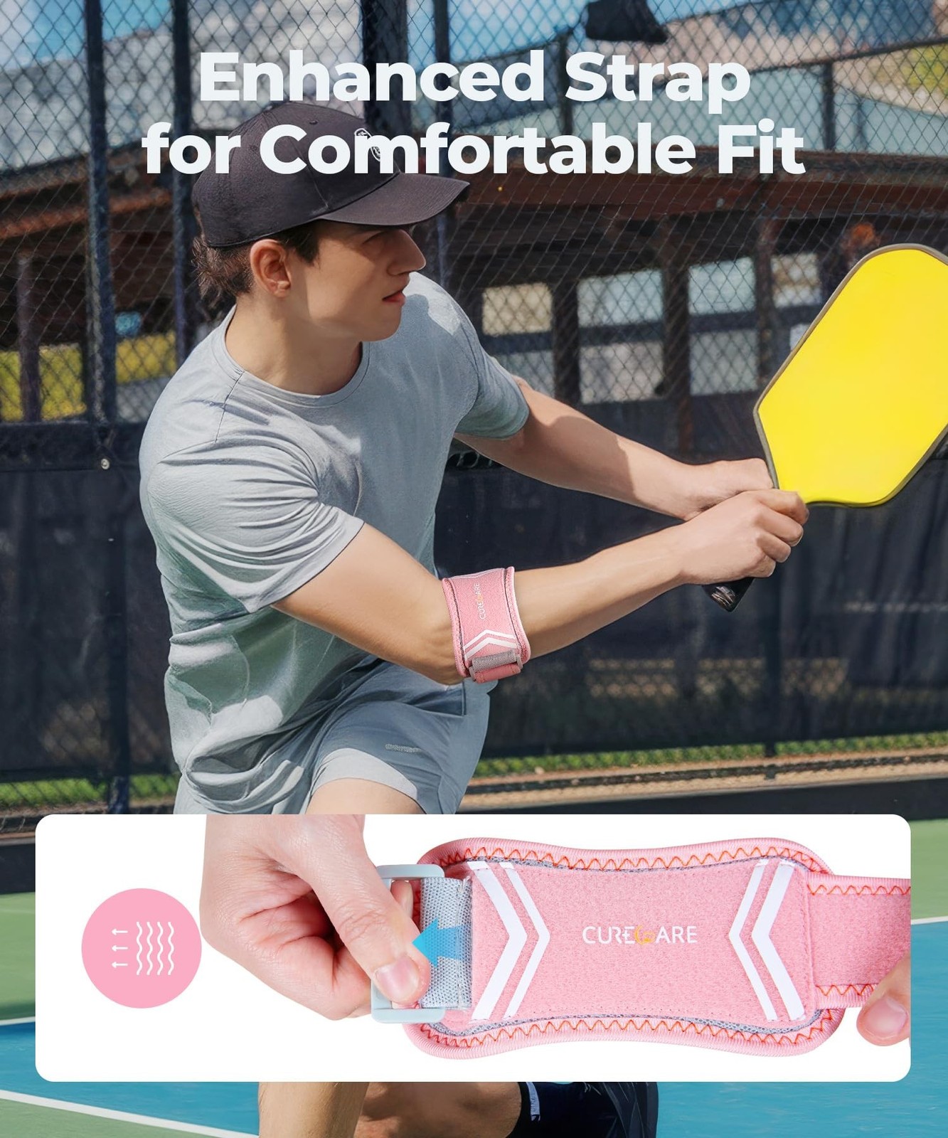 CURECARE Elbow Brace for Tennis & Golfers Pain Relief, New Updated Tennis Elb…