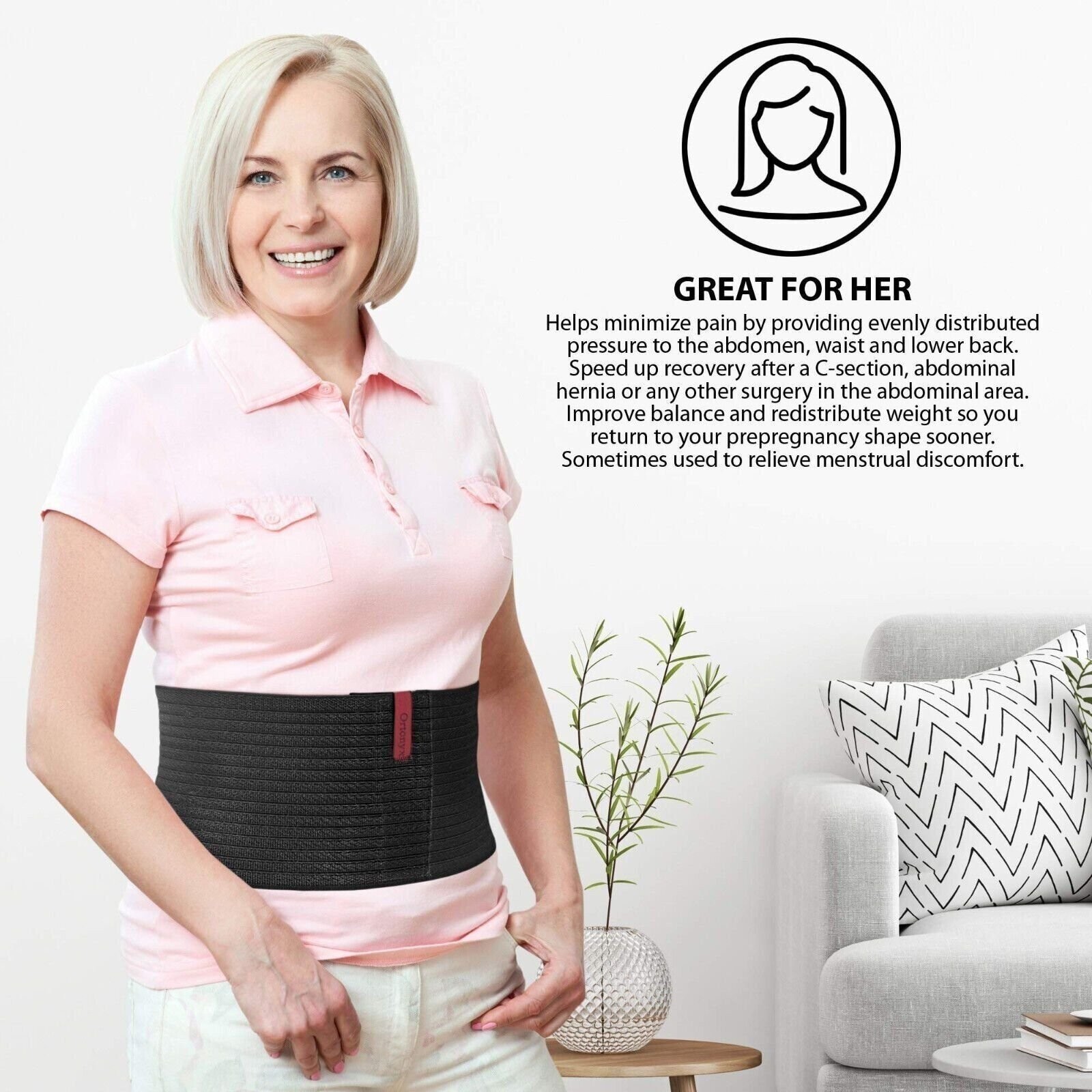 6.25″ Abdominal Binder / Postpartum Post-operative Post-surgery Wrap