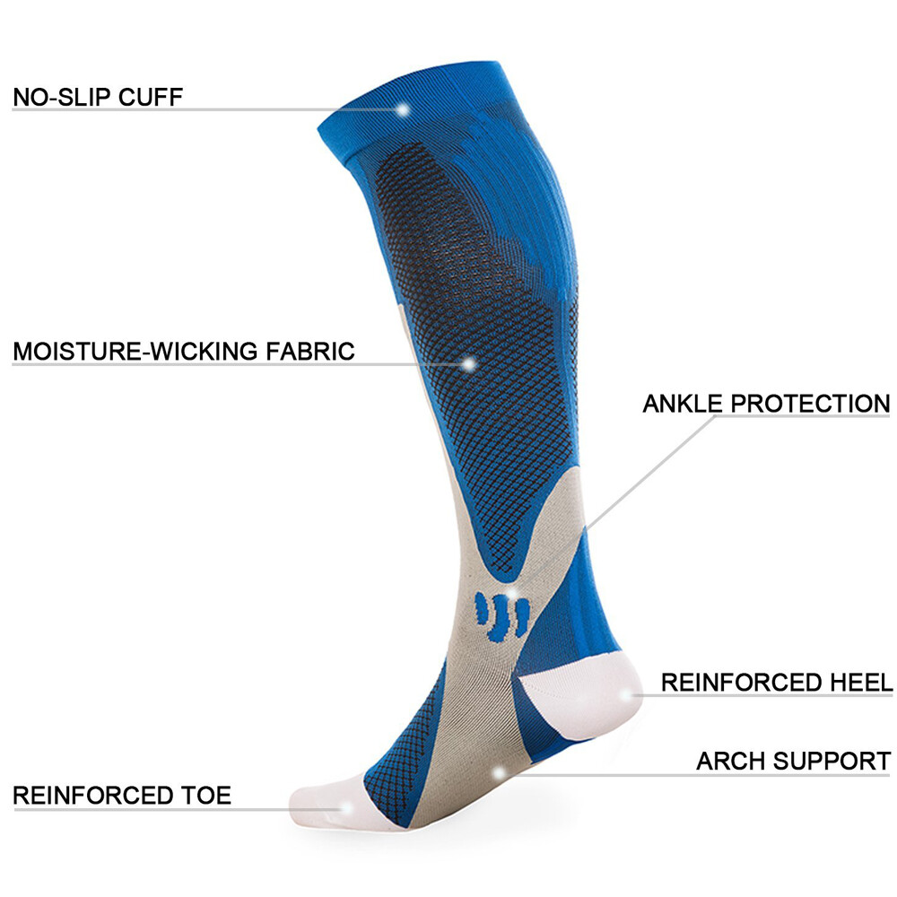 Copper Compression Socks Men Women Calf Shin Leg Running Fitness Sleeve