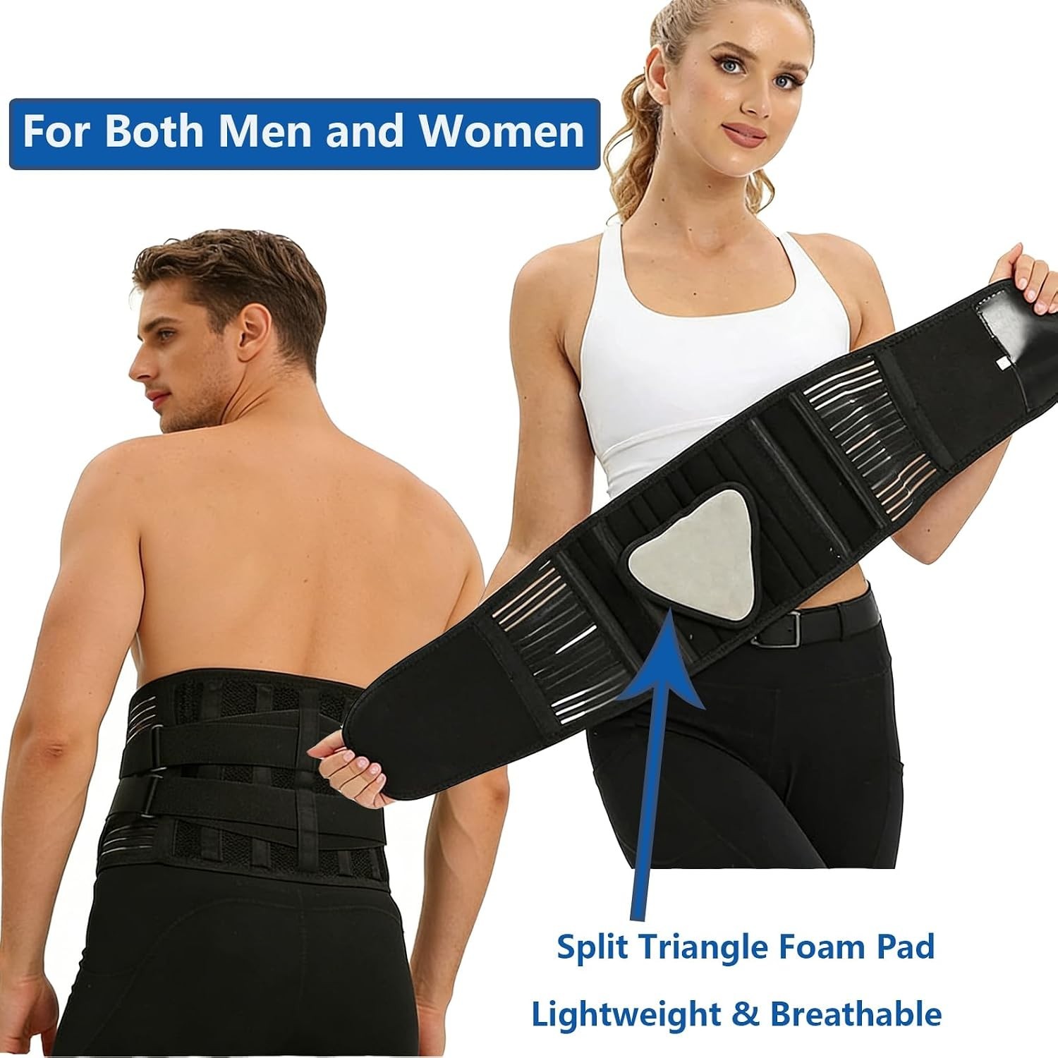 Back Brace for Lower Back Pain Relief,Breathable Back Support Belt,Adjustable…