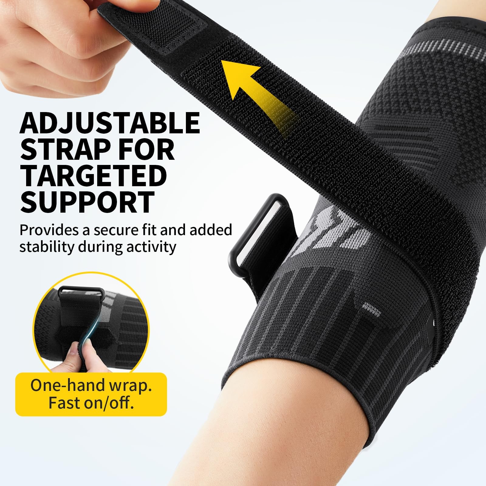 1 Pair Tennis Elbow Support Sleeve With Dual Gel Pads for Targeted Forearm Su…