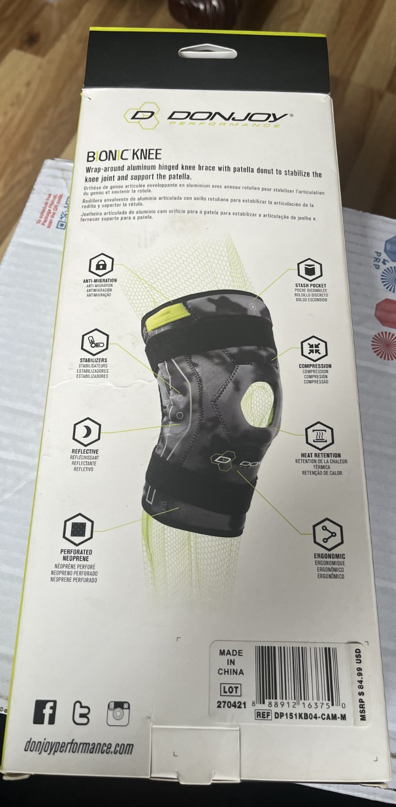 DonJoy Performance Bionic Fullstop Knee Brace – Size Medium NEW IN BOX(2a)