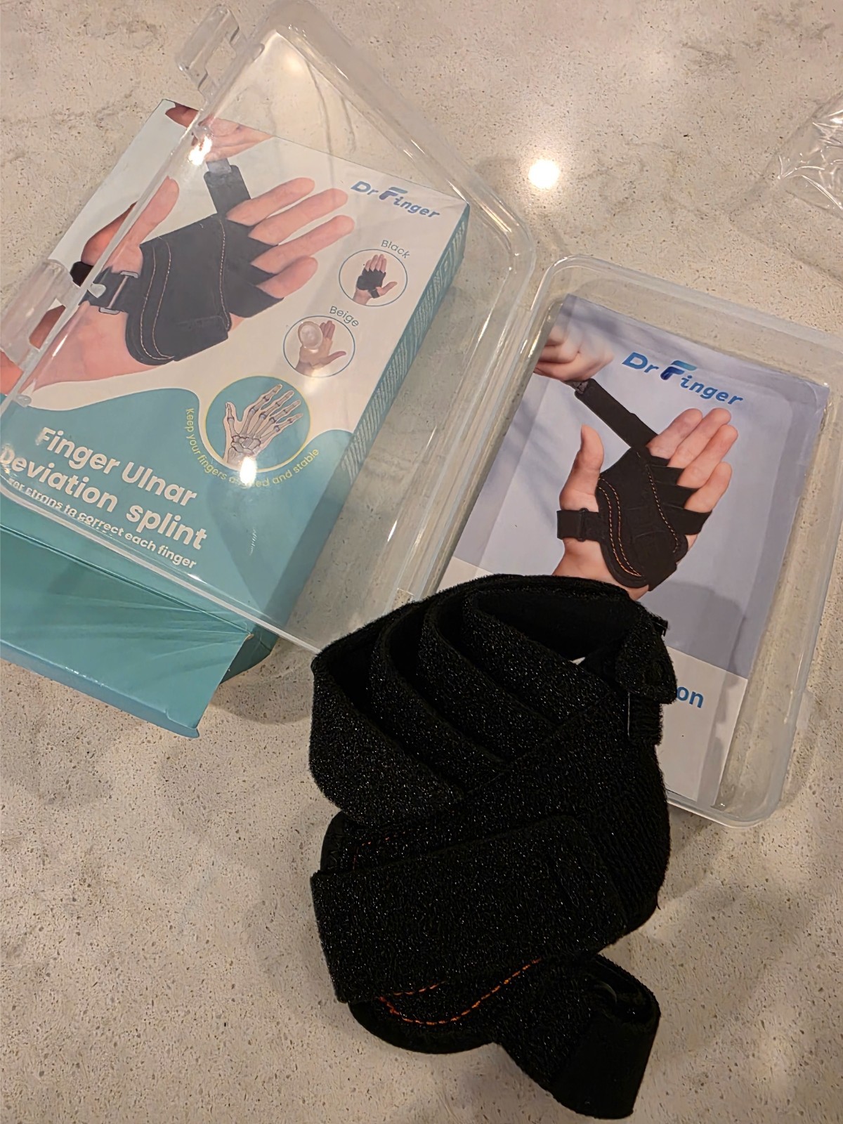 DrFinger Finger Ulnar Deviation Splint Brace Joint Deviation Orthopedic Correct