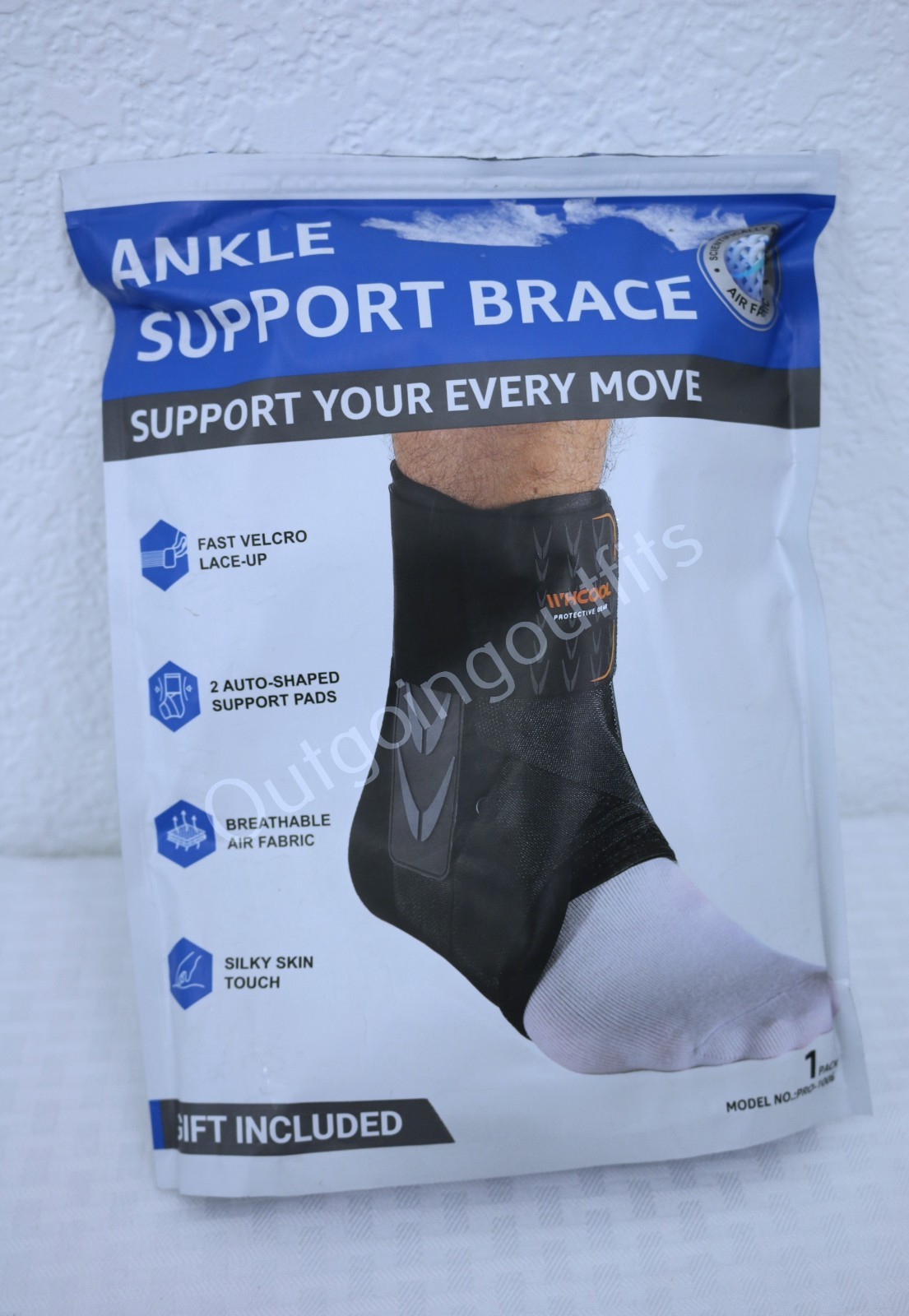 NEW Ankle Brace Slim Fit Lace Up Sprained Support Size M(12”-13”) WHCOOL