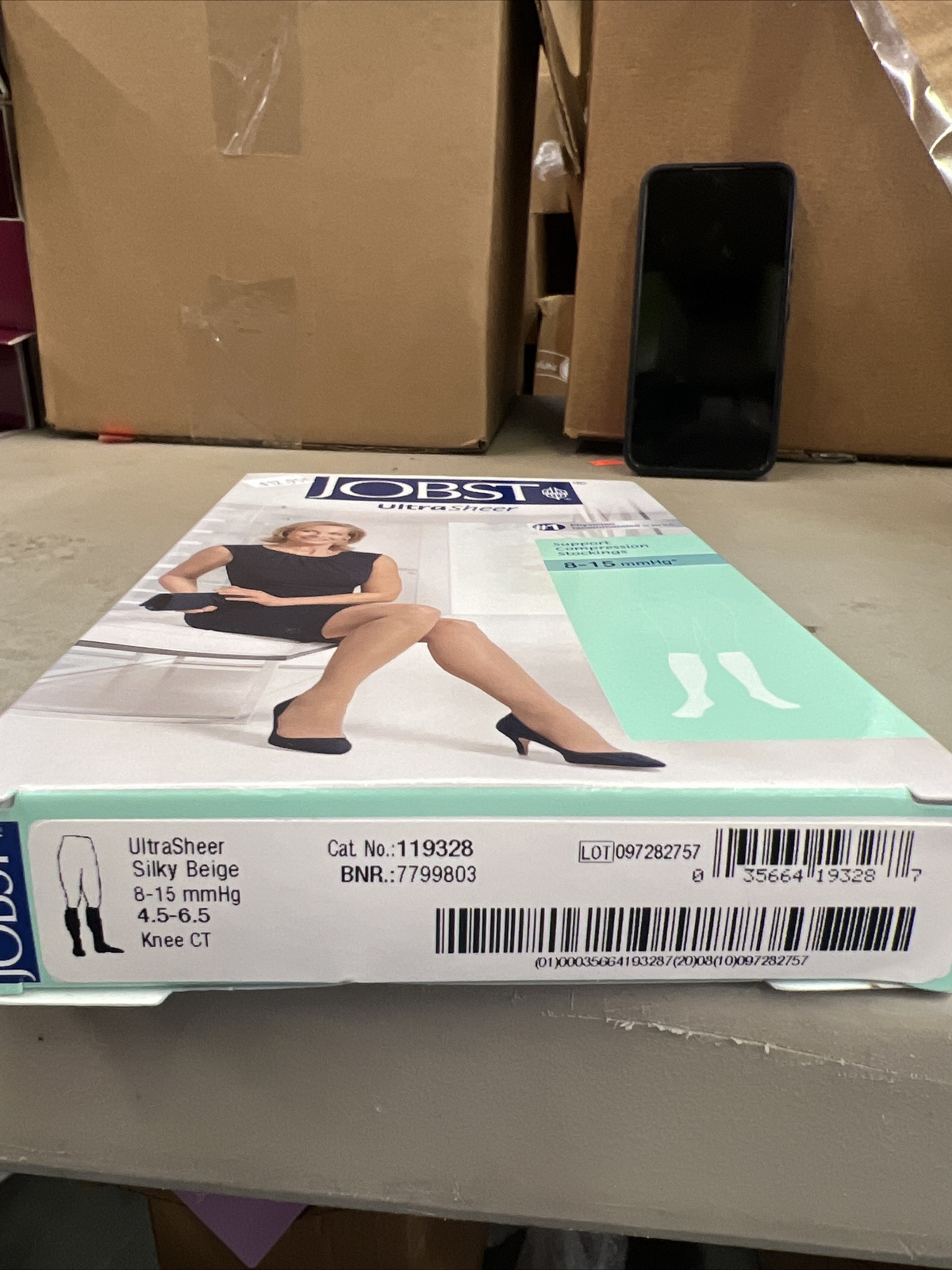 Jobst Small UltraSheer Knee High CT 8-15mmHg Silky Beige Small