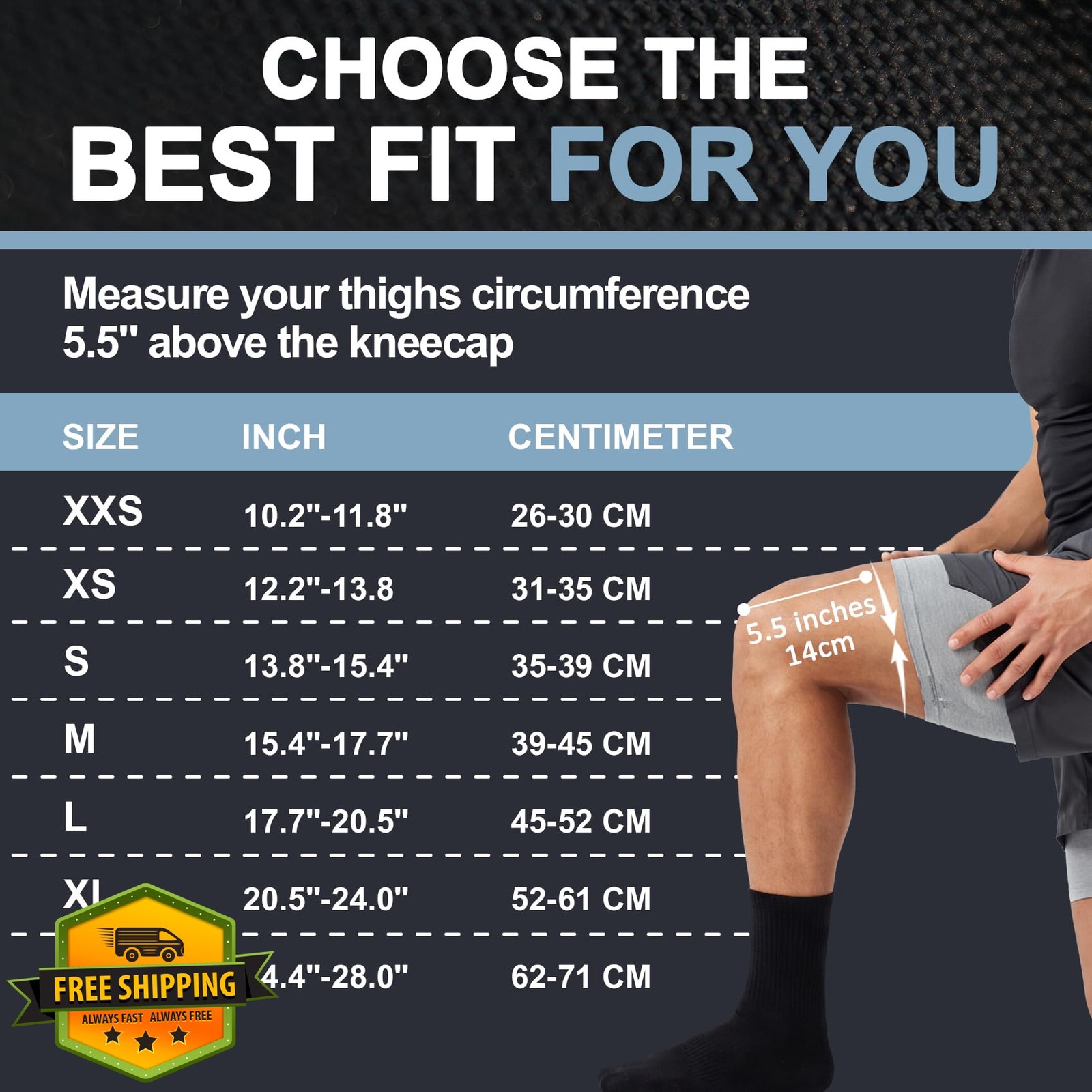 GOOGAH Knee Brace X-Large Gray
