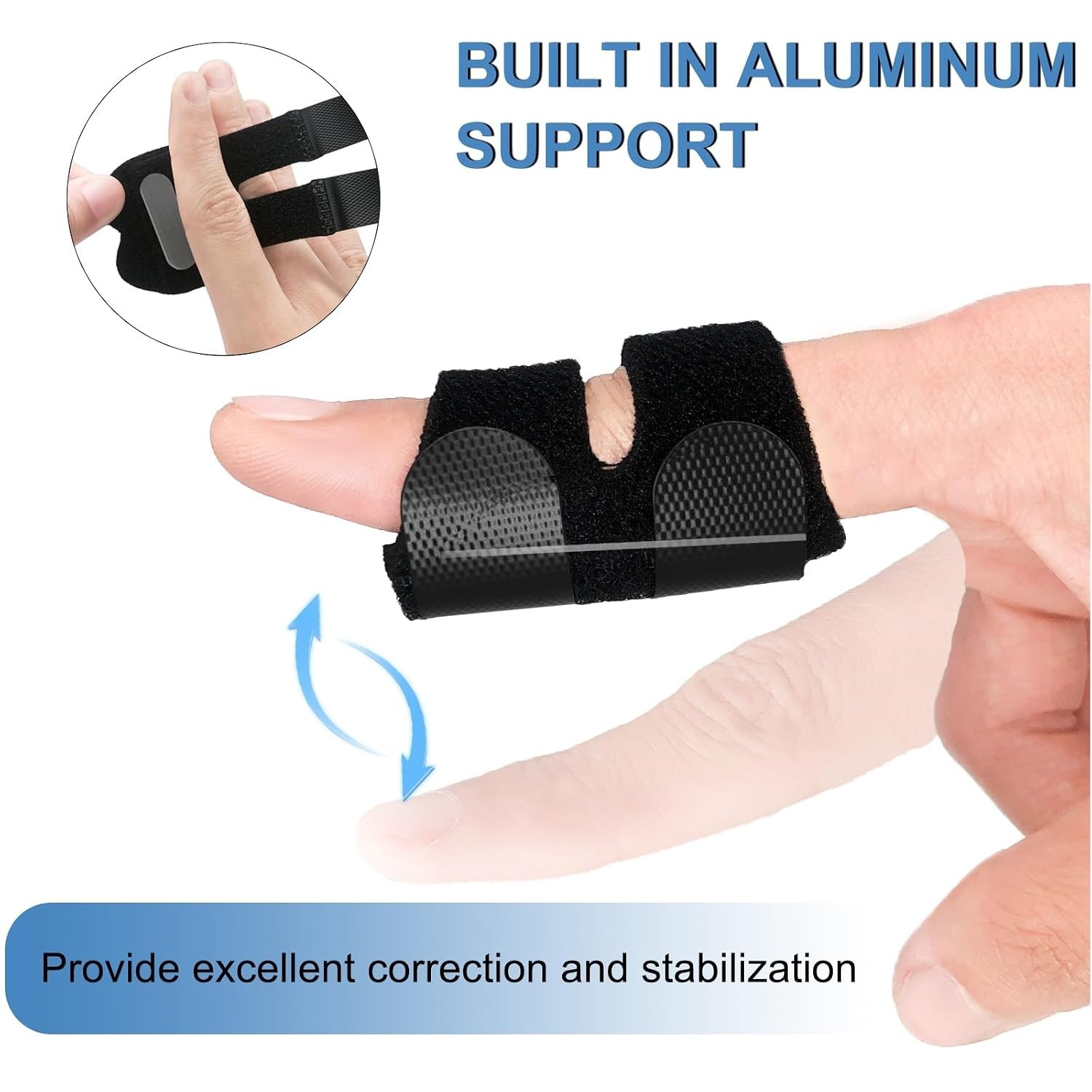 Small Adjustable 5Pcs Finger Splint Set – Instant Pain Relief for All Fingers