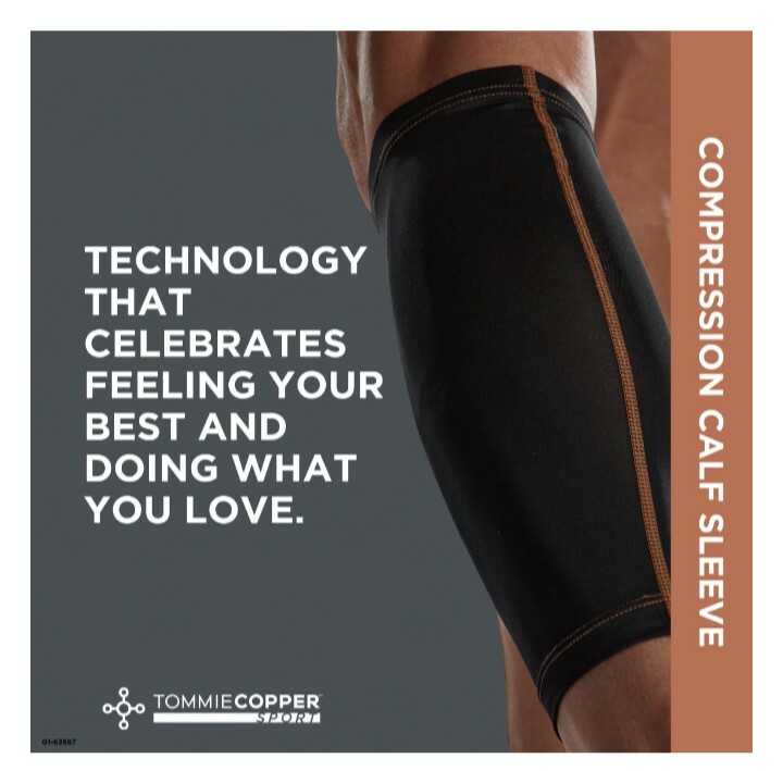 Men & Women Tommie Copper Sport Compression CALF Sleeve Pain Relief.One size S/M