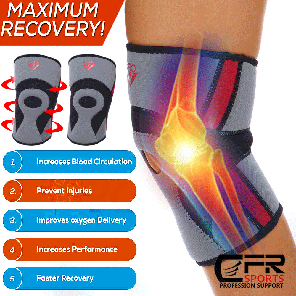 Knee Sleeve Compression Brace Support patella Sport Joint Pain Arthritis Wrap
