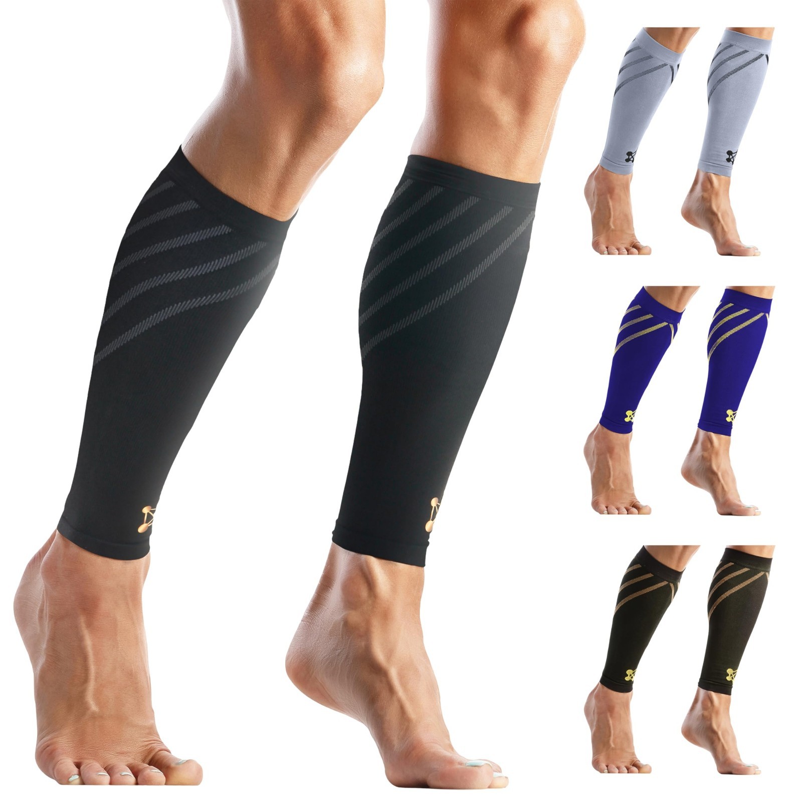 Calf Compression Sleeve 4XL – Black Support for Shin Splints, Cramps & Varicose