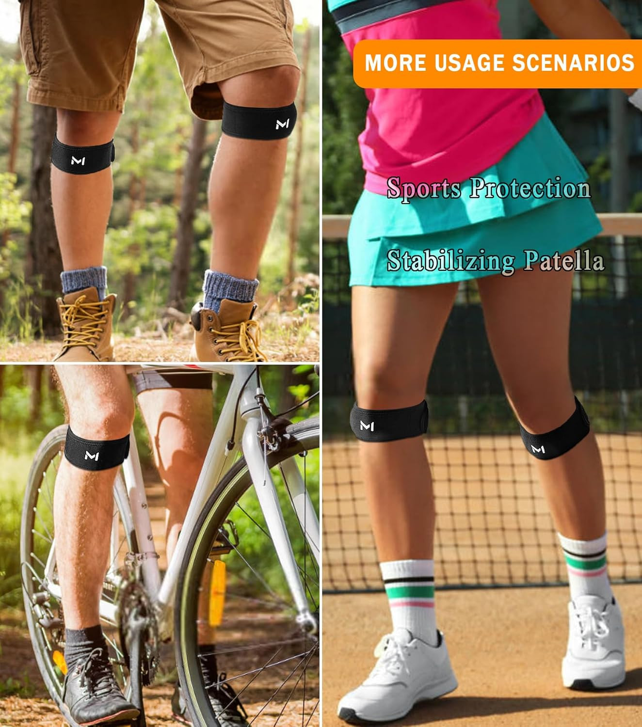 2 Pack Patellar Tendon Support Strap for Knee Pain Relief, Tendonitis, Patell…