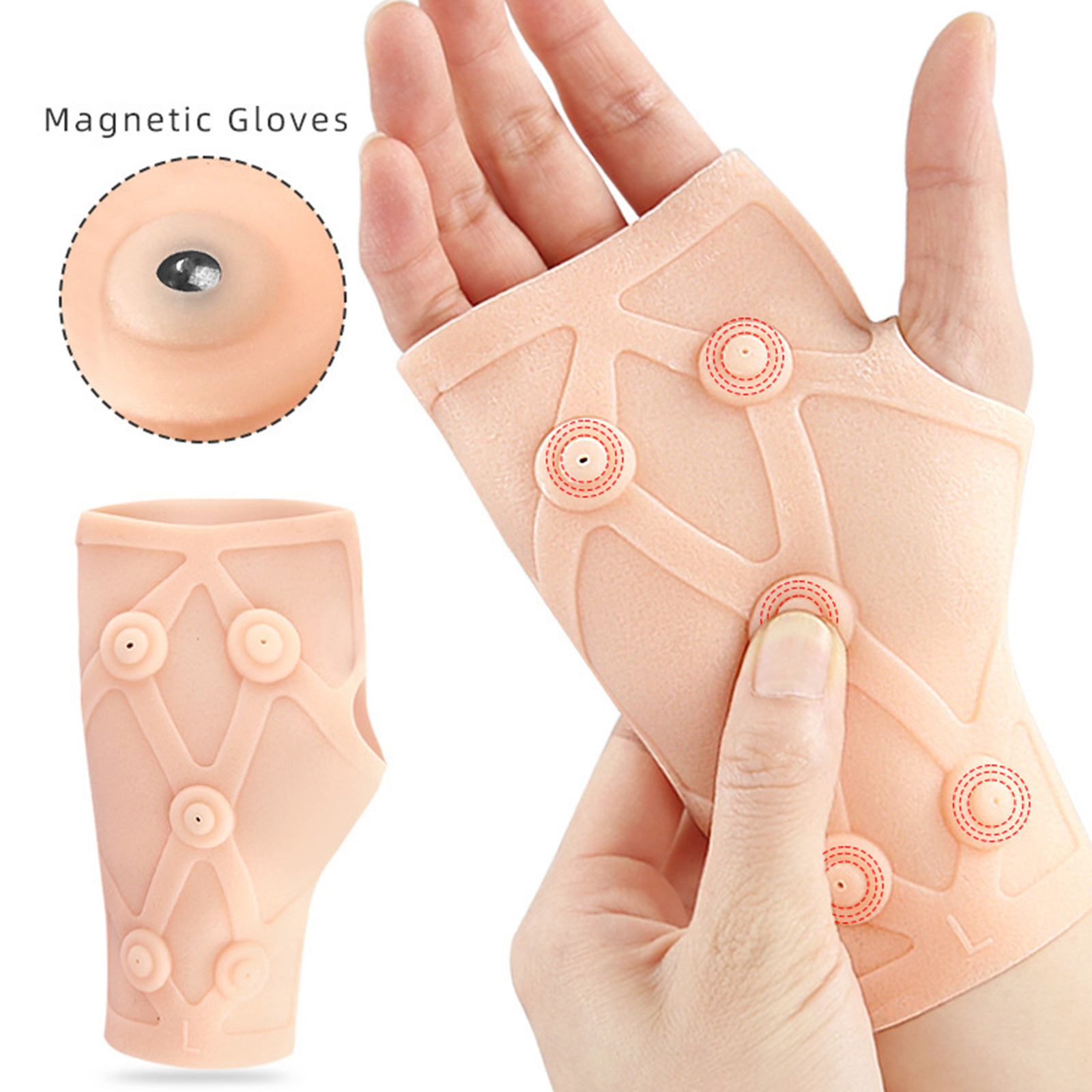 Compression Copper Gloves Hand Wrist Support Finger Pain Relief Brace